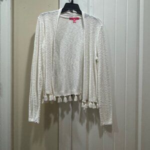 Lilly Pulitzer white cotton cardigan